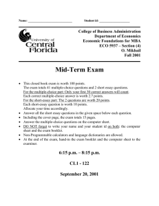 Section 04 Mid-Term Exam and the