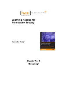 Learning Nessus for Penetration Testing