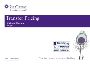 Transfer Pricing - Grant Thornton Malaysia