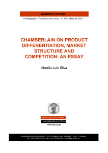 chamberlain on product differentiation, market structure