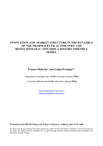 innovation and market structure in the dynamics of the