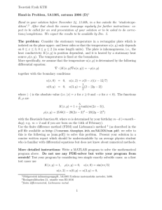 Teoretisk Fysik KTH Hand-in Problem, 5A1305, autumn 2006 (D)1