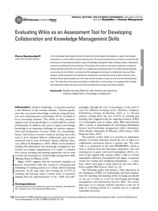 Evaluating Wikis as an Assessment Tool for Developing