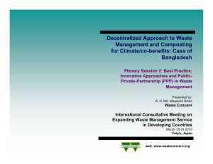 Decentralized Approach to Waste Management and Composting for