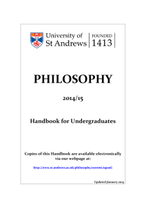 Handbook - University of St Andrews