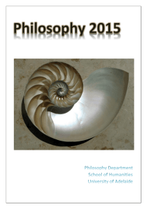 2015 Philosophy Handbook - Faculty of Arts