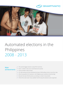 Automated elections in the Philippines 2008 - 2013