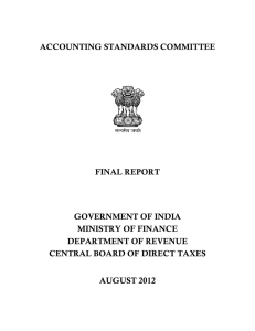 ACCOUNTING STANDARDS COMMITTEE FINAL REPORT