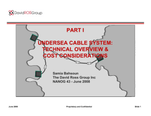 part i undersea cable system: technical overview & cost