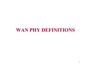 WAN PHY Definitions - IEEE 802 LAN/MAN Standards Committee