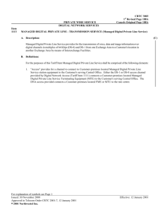 CRTC 3003 1st Revised Page 188A PRIVATE WIRE SERVICE