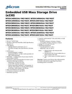 Embedded USB Mass Storage Drive (e230)