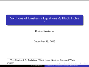 Solutions of Einstein's Equations & Black Holes