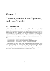 Chapter 2 Thermodynamics, Fluid Dynamics, and Heat Transfer