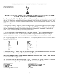 Nominations - The National Academy of Television Arts & Sciences