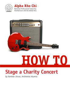 Stage a Charity Concert