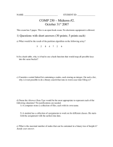 COMP 250 – Midterm #2. October 31st 2007
