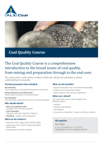 Coal Quality Course