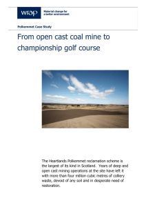 From open cast coal mine to championship golf course
