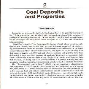 Coal Deposits and Properties