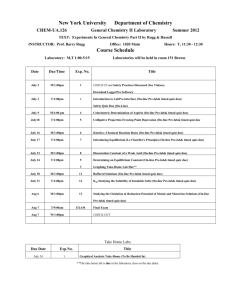 lab - Department of Chemistry | New York University