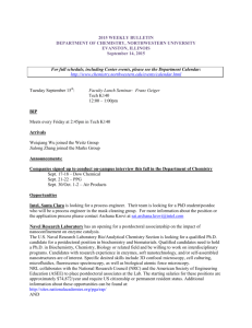 2015 WEEKLY BULLETIN DEPARTMENT OF CHEMISTRY