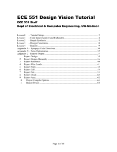 ECE 551 Design Vision Tutorial