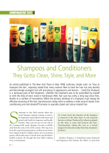 Shampoos and Conditioners - Department of Consumer Affairs