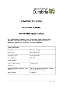 Workforce Strategy - University of Cumbria