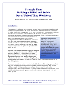 Strategic Plan: Building a Skilled and Stable Out-of