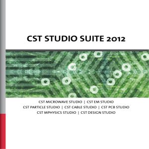 CST STUDIO SUITE 2012