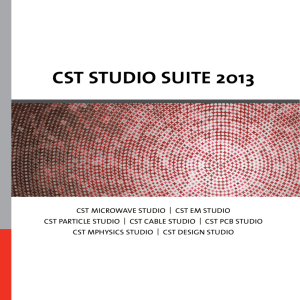 CST STudio SuiTe 2013