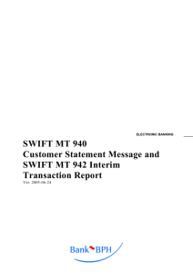 SWIFT MT940 Customer Statement Message and SWIFT MT942