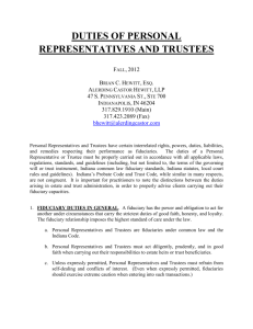 duties of personal representatives and trustees