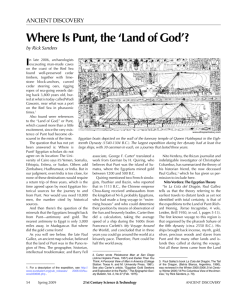 Where Is Punt, the 'Land of God'?
