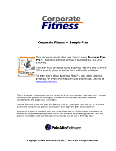 Corporate Fitness — Sample Plan