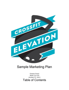 Sample Marketing Plan