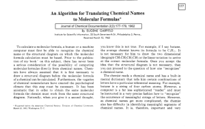 An Algorithm for Translating Chemical Names to Molecular Formulas