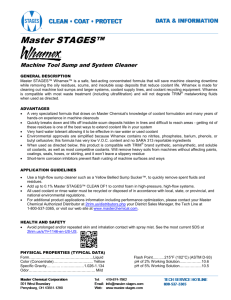 Master STAGES™ - Master Chemical Corporation