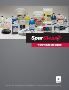 warewash products - Spartan Chemical