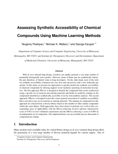 Assessing Synthetic Accessibility of Chemical Compounds Using