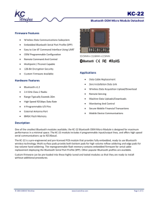 Bluetooth OEM Micro Module Datasheet Firmware
