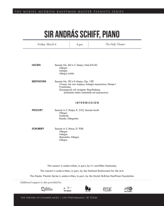 Sir ANDRÁS SCHIFF, piano - The Friends of Chamber Music