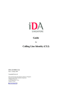 Guide for Calling Line Identity - Infocomm Development Authority of