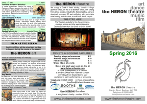 Spring 2016 - Heron Theatre