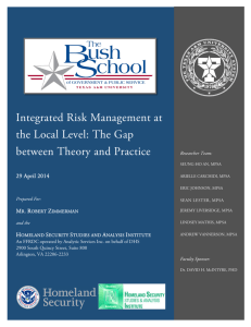 Integrated Risk Management at the Local Level