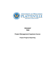 PROJMGT 7840 Project Management Capstone Course