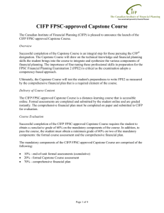 CIFP FPSC-approved Capstone Course