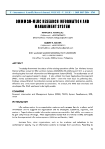 dmmmsu-mluc research information and management system
