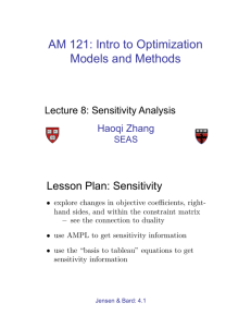 AM 121: Intro to Optimization Models and Methods